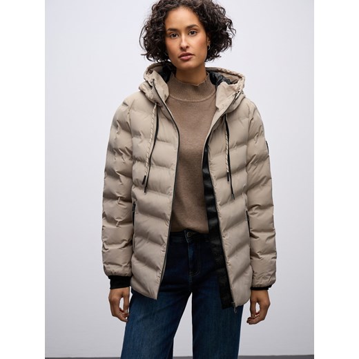 Street One Damska kurtka pikowana Kobiety beżowy jednolity ze sklepu vangraaf w kategorii Kurtki damskie - zdjęcie 187393694