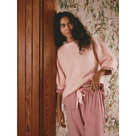 Reserved - Sweter z wełną - pastelowy róż ze sklepu Reserved w kategorii Swetry damskie - zdjęcie 187394840