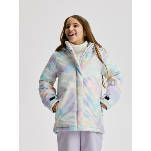 Reserved - Ocieplana kurtka z kapturem - wielobarwny ze sklepu Reserved w kategorii Kurtki dziewczęce - zdjęcie 187394874