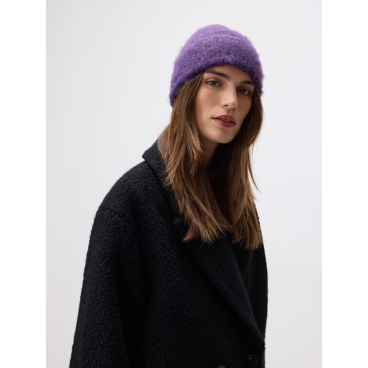 Reserved - Czapka beanie - fioletowy ze sklepu Reserved w kategorii Czapki zimowe damskie - zdjęcie 187395382