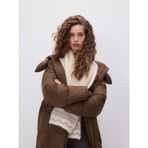 Reserved - Wzorzysty szalik - kremowy ze sklepu Reserved w kategorii Szaliki i chusty damskie - zdjęcie 187395584