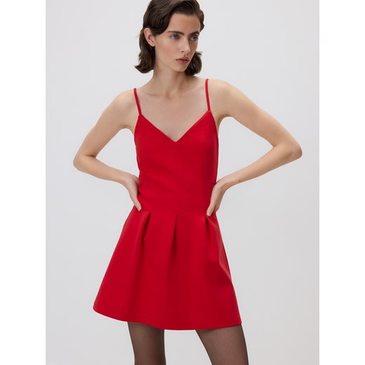 Reserved - Rozkloszowana sukienka - czerwony ze sklepu Reserved w kategorii Sukienki - zdjęcie 187395813