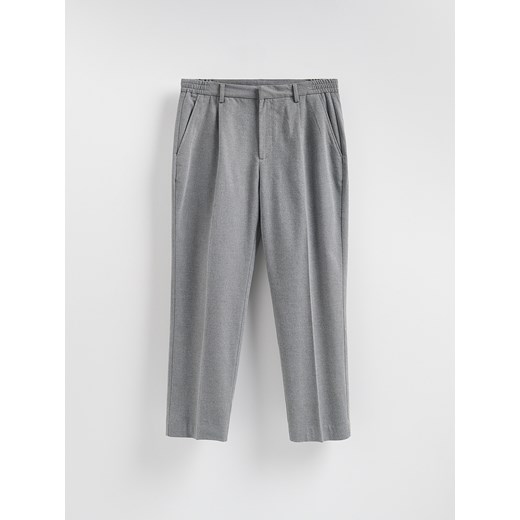 Reserved - Spodnie straight z kantem - szary Reserved 30 Reserved