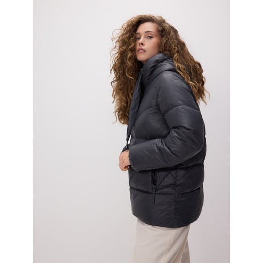 Reserved - Puchowa kurtka z kapturem - ciemnoszary ze sklepu Reserved w kategorii Kurtki damskie - zdjęcie 187395984