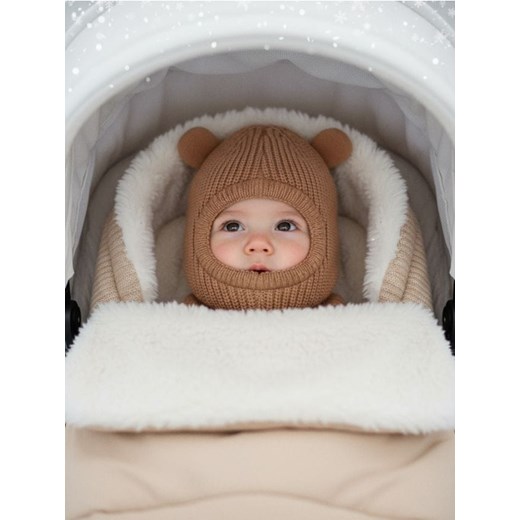 Sinsay - Kominiarka z elementami 3D - beżowy Sinsay 6-9 miesięcy Sinsay