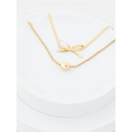 Sinsay - Bransoletki z błyszczącym wykończeniem 2 pack - złoty ze sklepu Sinsay w kategorii Bransoletki - zdjęcie 187396753