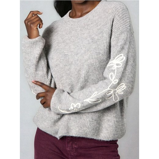 Sinsay - Prążkowany sweter - szary ze sklepu Sinsay w kategorii Swetry damskie - zdjęcie 187396762