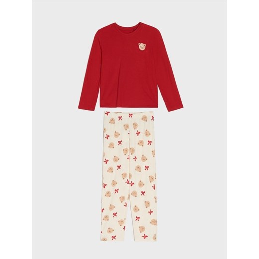 Sinsay - Piżama dwuczęściowa z motywem misia - czerwony ze sklepu Sinsay w kategorii Piżamy dziecięce - zdjęcie 187396772