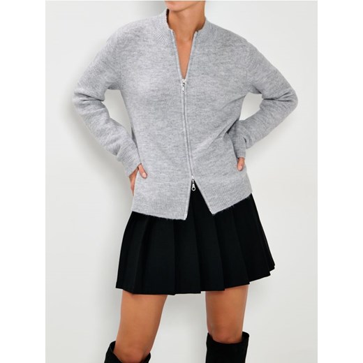 Sinsay - Rozpinany sweter - szary ze sklepu Sinsay w kategorii Swetry damskie - zdjęcie 187396834