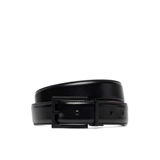 Pasek Męski Calvin Klein Square Buckle Smooth 32Mm Adj LV04D7026G Czarny ze sklepu eobuwie.pl w kategorii Paski męskie - zdjęcie 187396872