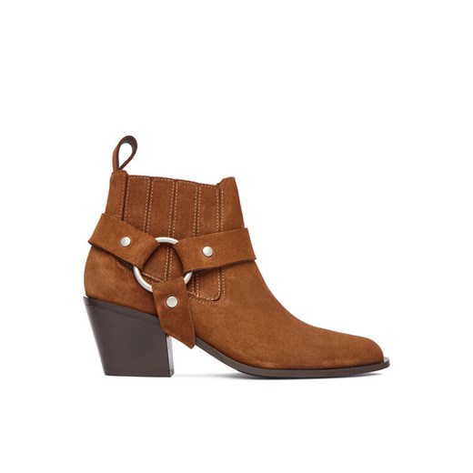 Badura Botki EO-CLEO-501-25 Brązowy ze sklepu MODIVO w kategorii Botki - zdjęcie 187397242