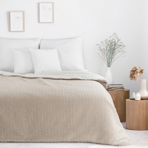 KOC LARIS 130 X 170 CM BEŻOWY ze sklepu lenaodniemowlakadoszkolniaka.pl w kategorii Narzuty i kapy - zdjęcie 187397740