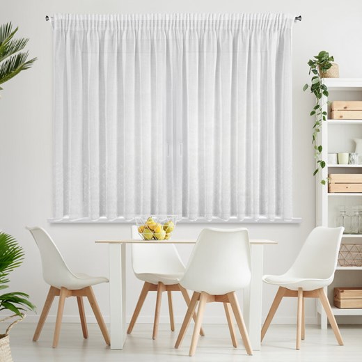 FIRANA GOTOWA KLEO NA TAŚMIE 345 X 140 CM BIAŁY ze sklepu lenaodniemowlakadoszkolniaka.pl w kategorii Firany - zdjęcie 187397994