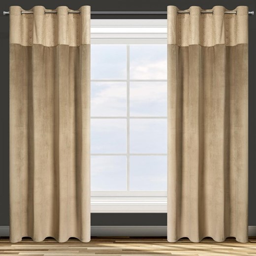 ZASŁONA GOTOWA D91 AGNES 140 X 250 CM BEŻOWY ze sklepu lenaodniemowlakadoszkolniaka.pl w kategorii Zasłony - zdjęcie 187398443