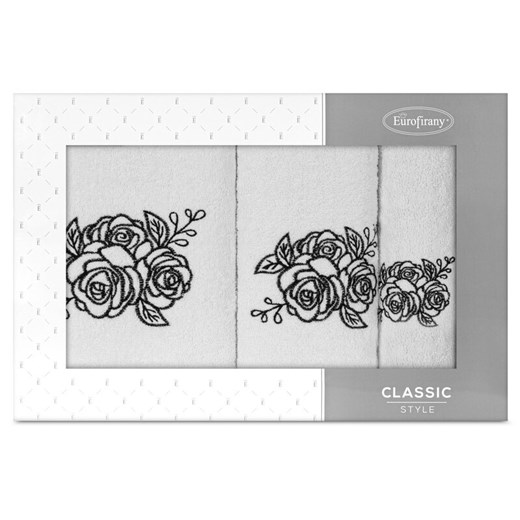 KOMPLET RĘCZNIKÓW 3 56 X 36 X 7 CM BIAŁY ze sklepu lenaodniemowlakadoszkolniaka.pl w kategorii Ręczniki - zdjęcie 187399934