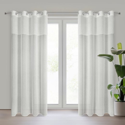 ZASŁONA GOTOWA AGIS 3 140 X 250 CM KREMOWY ze sklepu lenaodniemowlakadoszkolniaka.pl w kategorii Zasłony - zdjęcie 187400092