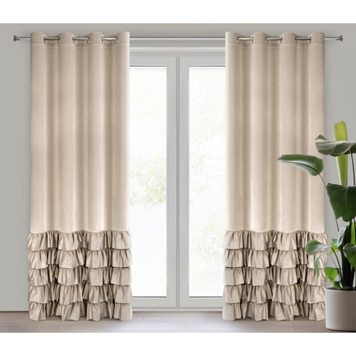 ZASŁONA GOTOWA DANI 140 X 250 CM BEŻOWY ze sklepu lenaodniemowlakadoszkolniaka.pl w kategorii Zasłony - zdjęcie 187401412