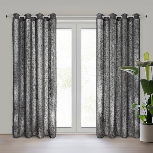 ZASŁONA GOTOWA SELMA 135 X 250 CM CZARNY ze sklepu lenaodniemowlakadoszkolniaka.pl w kategorii Zasłony - zdjęcie 187401531