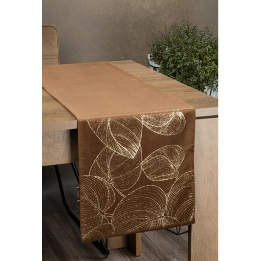 OBRUS BLINK 16 35 X 220 CM BRĄZOWY ze sklepu lenaodniemowlakadoszkolniaka.pl w kategorii Obrusy i bieżniki - zdjęcie 187401790