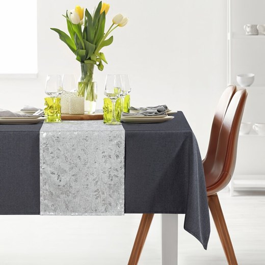 OBRUS ANITA 6 140 X 180 CM STALOWY ze sklepu lenaodniemowlakadoszkolniaka.pl w kategorii Obrusy i bieżniki - zdjęcie 187401824