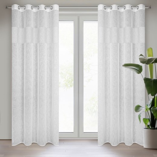 ZASŁONA GOTOWA VICKY 140 X 250 CM BIAŁY ze sklepu lenaodniemowlakadoszkolniaka.pl w kategorii Zasłony - zdjęcie 187403653