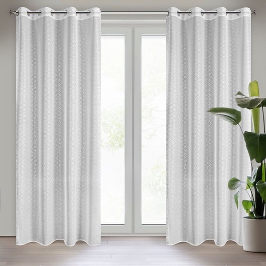 ZASŁONA GOTOWA D91 FIBI 140X250 CM BIAŁY ze sklepu lenaodniemowlakadoszkolniaka.pl w kategorii Zasłony - zdjęcie 187403751