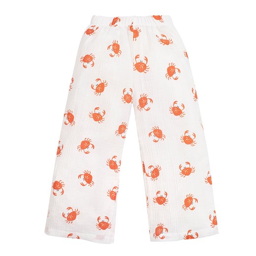 Spodnie kuloty muslin CRABS écru,kraby 110 ze sklepu lenaodniemowlakadoszkolniaka.pl w kategorii Spodnie i półśpiochy - zdjęcie 187404492