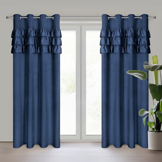 ZASŁONA GOTOWA SAMI 140 X 250 CM GRANATOWY ze sklepu lenaodniemowlakadoszkolniaka.pl w kategorii Zasłony - zdjęcie 187406820