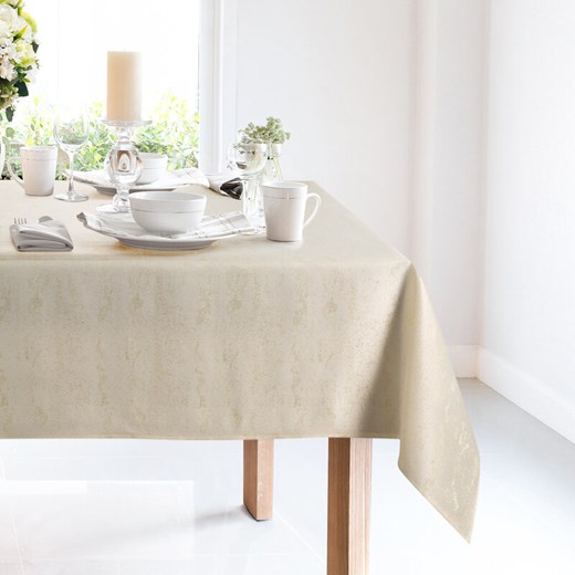 OBRUS SPARKLE 140 X 220 CM KREMOWY ze sklepu lenaodniemowlakadoszkolniaka.pl w kategorii Obrusy i bieżniki - zdjęcie 187407701