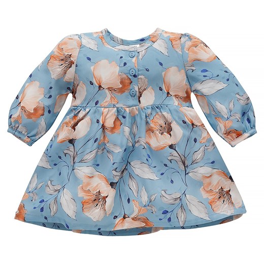 Sukienka z długim rękawem dla dziewczynki niebieska Pinokio Imagine ze sklepu lenaodniemowlakadoszkolniaka.pl w kategorii Sukienki niemowlęce - zdjęcie 187408024