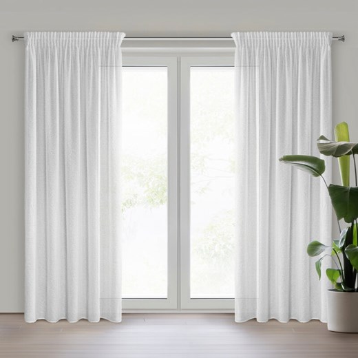 ZASŁONA GOTOWA AGIS NA TAŚMIE 140 X 270 CM BIAŁY ze sklepu lenaodniemowlakadoszkolniaka.pl w kategorii Zasłony - zdjęcie 187409210