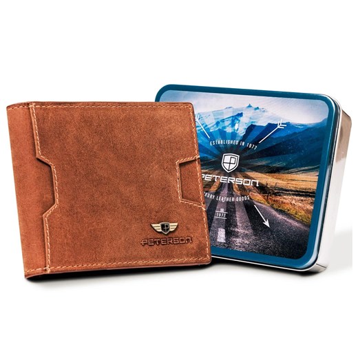 Portfel męski skórzany skóra naturalna Peterson ze sklepu lenaodniemowlakadoszkolniaka.pl w kategorii Portfele męskie - zdjęcie 187409270
