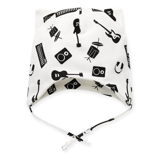 Czapka niemowlęca wiązana bawełniana Pinokio Lets rock wyprawka ze sklepu lenaodniemowlakadoszkolniaka.pl w kategorii Czapki dziecięce - zdjęcie 187409313