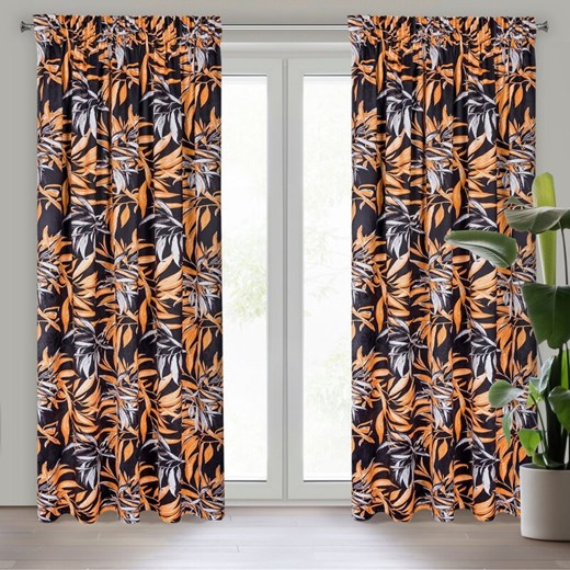 ZASŁONA GOTOWA ZOJA NA TAŚMIE 140 X 270 CM CZARNY ze sklepu lenaodniemowlakadoszkolniaka.pl w kategorii Zasłony - zdjęcie 187409350