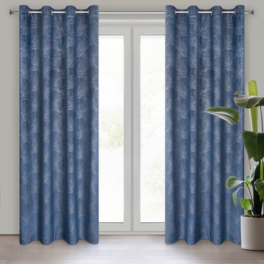 ZASŁONA GOTOWA GOJA 140 X 250 CM GRANATOWY ze sklepu lenaodniemowlakadoszkolniaka.pl w kategorii Zasłony - zdjęcie 187409971