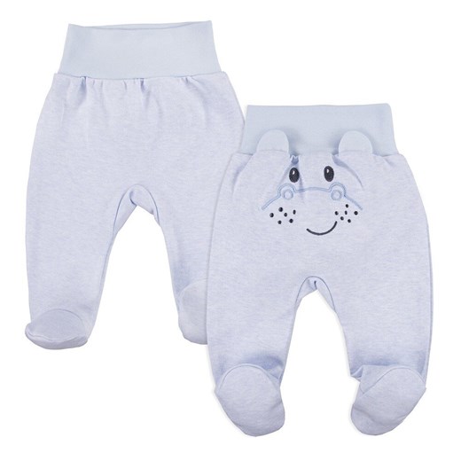 Półśpiochy niemowlęce wcześniak wyprawka Eevi Baby love niebieskie ze sklepu lenaodniemowlakadoszkolniaka.pl w kategorii Spodnie i półśpiochy - zdjęcie 187411901
