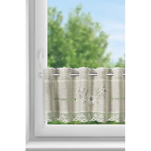 FIRANA GOTOWA VERONICA NA TAŚMIE 150 X 30 CM BEŻOWY ze sklepu lenaodniemowlakadoszkolniaka.pl w kategorii Firany - zdjęcie 187412310