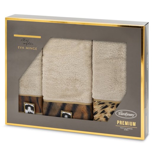 KOMPLET RĘCZNIKÓW EVA 23 46 X 36 X 7 CM BEŻOWY ze sklepu lenaodniemowlakadoszkolniaka.pl w kategorii Ręczniki - zdjęcie 187412660