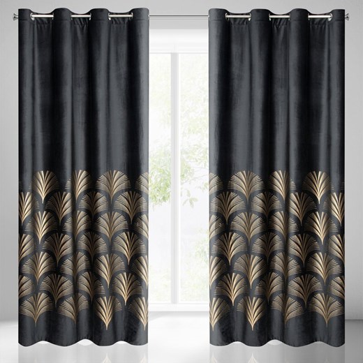 Zasłona gotowa czarna na przelotki 140X250 ze sklepu lenaodniemowlakadoszkolniaka.pl w kategorii Zasłony - zdjęcie 187412703