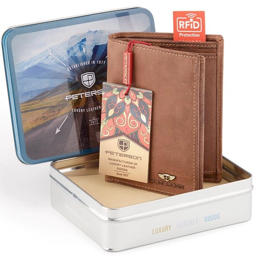 Portfel męski skórzany skóra naturalna Peterson ze sklepu lenaodniemowlakadoszkolniaka.pl w kategorii Portfele męskie - zdjęcie 187412863