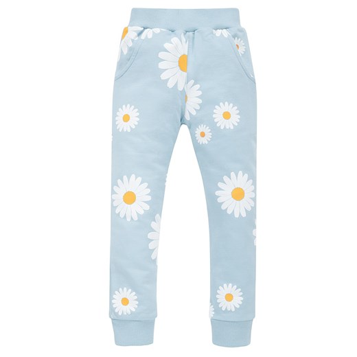 Spodnie DAISY niebieski,stokrotki 98 ze sklepu lenaodniemowlakadoszkolniaka.pl w kategorii Spodnie i półśpiochy - zdjęcie 187412934