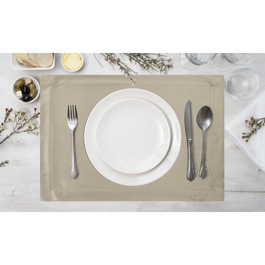 OBRUS MELINDA 30 X 40 CM BEŻOWY ze sklepu lenaodniemowlakadoszkolniaka.pl w kategorii Obrusy i bieżniki - zdjęcie 187416394