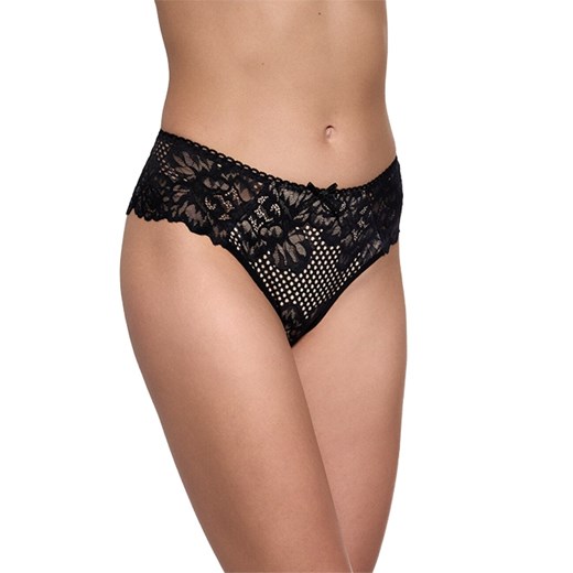 Figi 202 majtki damskie beżowo czarne ze sklepu lenaodniemowlakadoszkolniaka.pl w kategorii Majtki damskie - zdjęcie 187417071