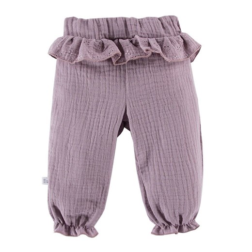 Spodnie muślinowe dla dziewczynki Eevi Botanic ze sklepu lenaodniemowlakadoszkolniaka.pl w kategorii Spodnie i półśpiochy - zdjęcie 187418262