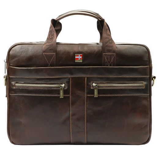 Teczka torba męska skórzana skóra naturalna Nordee ze sklepu lenaodniemowlakadoszkolniaka.pl w kategorii Aktówki - zdjęcie 187418402