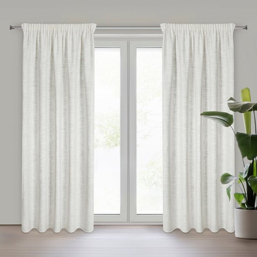 ZASŁONA GOTOWA ROSI NA TAŚMIE 140 X 270 CM BEŻOWY ze sklepu lenaodniemowlakadoszkolniaka.pl w kategorii Zasłony - zdjęcie 187419531