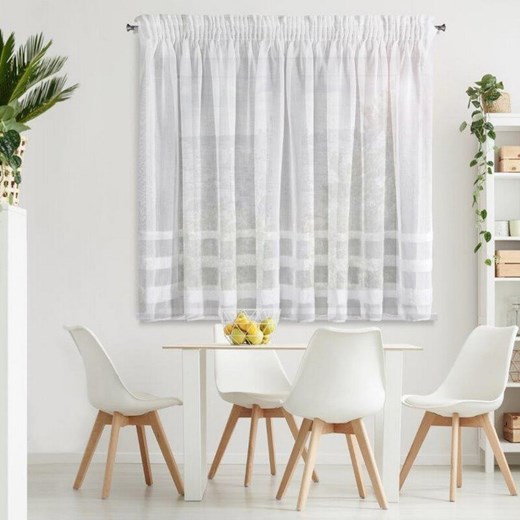 FIRANA GOTOWA EFIL NA TAŚMIE 300 X 150 CM BIAŁY ze sklepu lenaodniemowlakadoszkolniaka.pl w kategorii Firany - zdjęcie 187419773