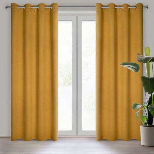 ZASŁONA GOTOWA CARLO 135 X 250 CM MIODOWY ze sklepu lenaodniemowlakadoszkolniaka.pl w kategorii Zasłony - zdjęcie 187420641