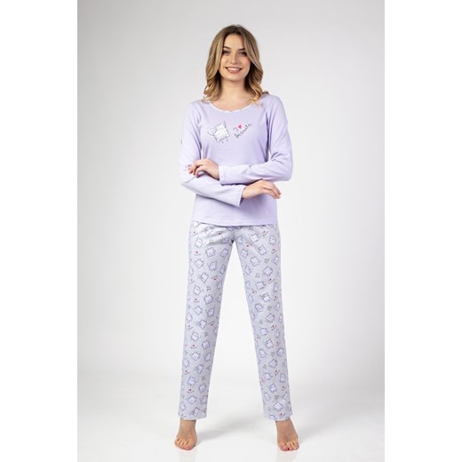 Piżama damska 675 2XL fiolet ze sklepu lenaodniemowlakadoszkolniaka.pl w kategorii Piżamy damskie - zdjęcie 187421054