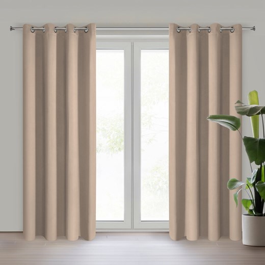 ZASŁONA GOTOWA LOGAN 135 X 250 CM BEŻOWY ze sklepu lenaodniemowlakadoszkolniaka.pl w kategorii Zasłony - zdjęcie 187423412